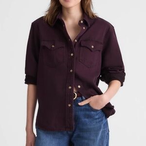 (NWOT) Madewell Airy Denim Oversized Shirt